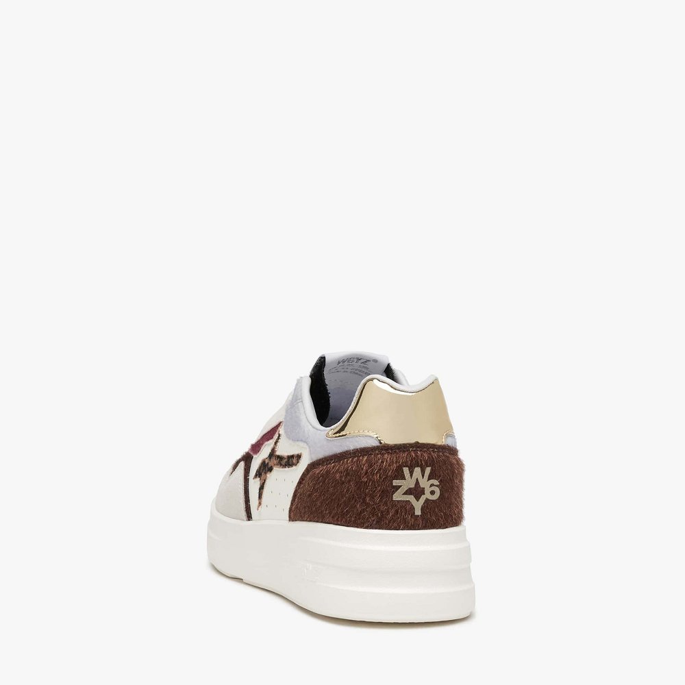 Basket W6YZ Brown/White Femme | YLI-57971060